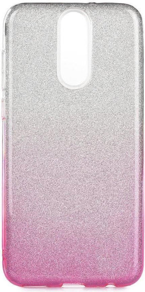 Блестящ Силиконов Калъф за Nokia 6, Forcell Shining Case, Сребро/Розов