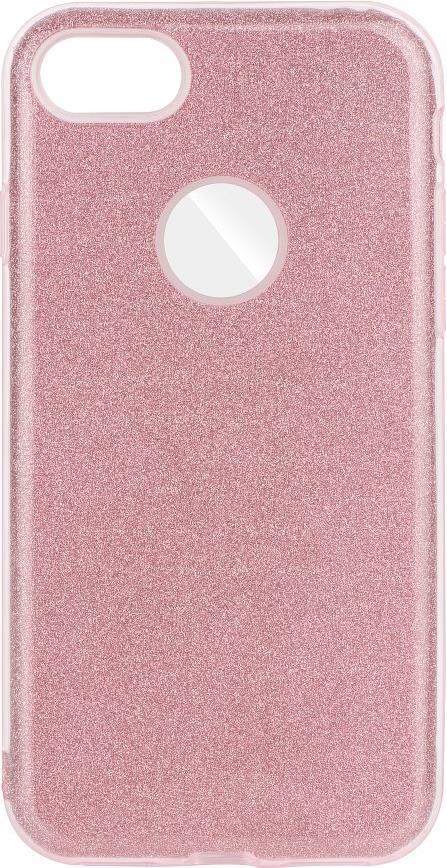 Блестящ Силиконов Калъф за Xiaomi Redmi 7, Forcell Shining Case, Сребро/Розов (2)