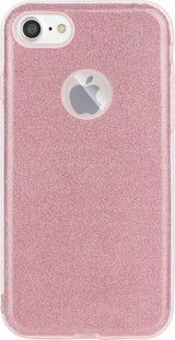 Блестящ Силиконов Калъф за Xiaomi Redmi 7, Forcell Shining Case, Сребро/Розов (3)