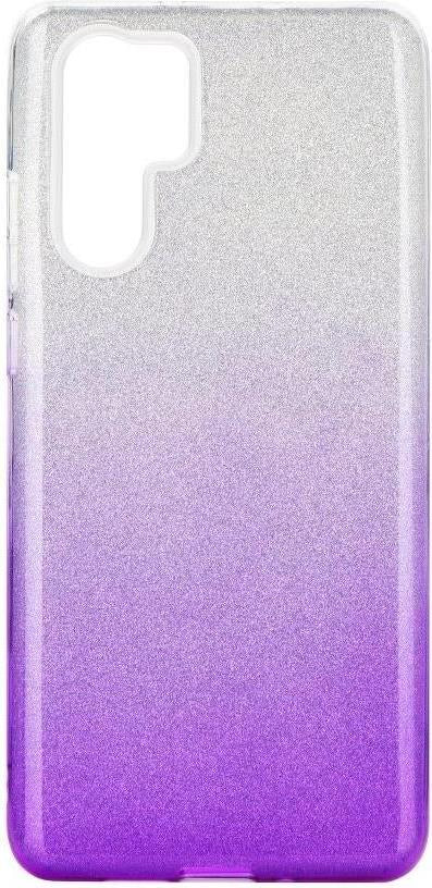 Блестящ Силиконов Калъф за Huawei P30 Pro, Forcell Shining Case, Сребро/Лилав