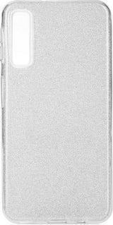 Блестящ Силиконов Калъф за Samsung A10, Forcell Shining Case, Сребрист
