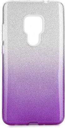 Блестящ Силиконов Калъф за Huawei Mate 20, Forcell Shining Case, Сребро/Лилав