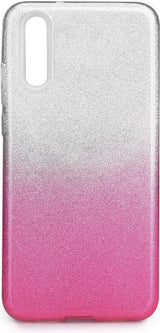 Блестящ Силиконов Калъф за Huawei P30, Forcell Shining Case, Сребро/Розов