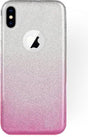 Блестящ Силиконов Калъф за iPhone XS/X, Forcell Shining Case, Сребро/Розов