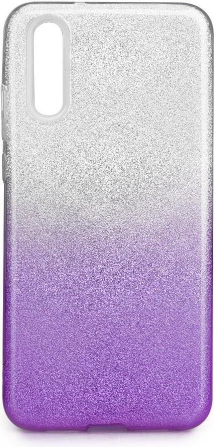 Блестящ Силиконов Калъф за Huawei P30, Forcell Shining Case, Сребро/Лилав