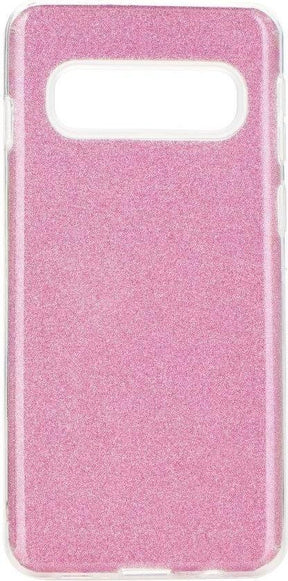 Блестящ Силиконов Калъф за Samsung S10 Plus, Forcell Shining Case, Розов