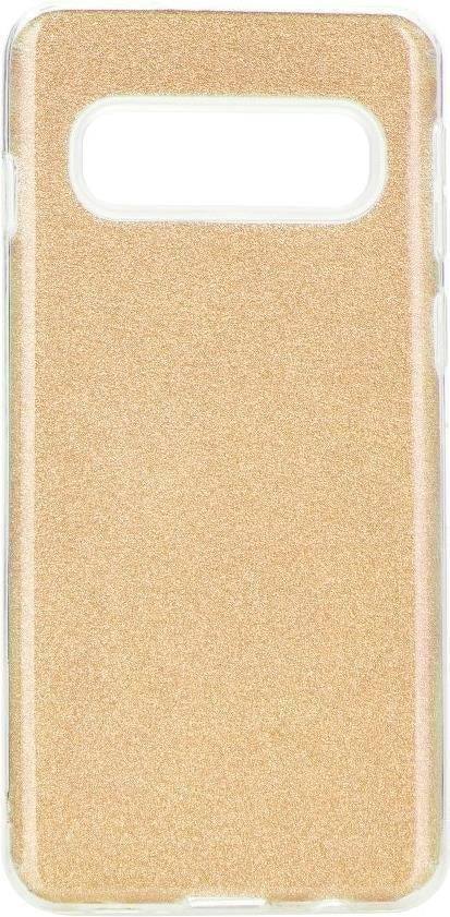 Блестящ Силиконов Калъф за Samsung S10 Plus, Forcell Shining Case, Златист