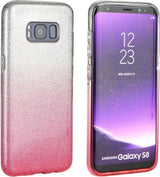 Блестящ Силиконов Калъф за Huawei Y5/Y6 2017, Forcell Shining Case, Сребро/Розов (2)