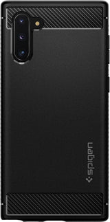Противоударен Силиконов Калъф за Samsung Note 10, Spigen Rugged Armor Case, Черен (2)