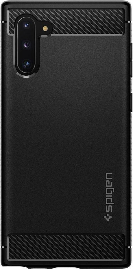 Противоударен Силиконов Калъф за Samsung Note 10, Spigen Rugged Armor Case, Черен (2)