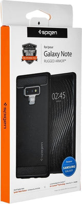 Противоударен Силиконов Калъф за Samsung Note 10, Spigen Rugged Armor Case, Черен (9)