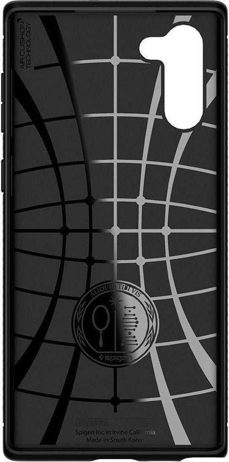 Противоударен Силиконов Калъф за Samsung Note 10, Spigen Rugged Armor Case, Черен (6)