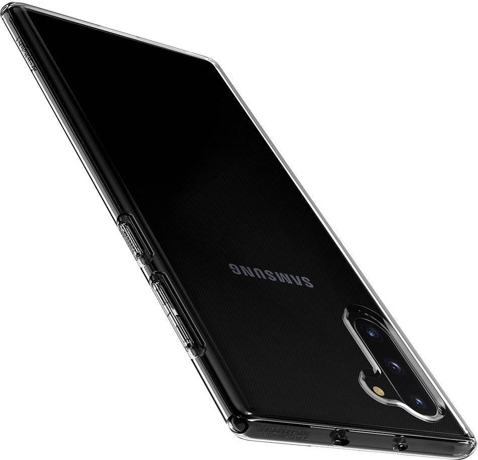 Противоударен Силиконов Калъф за Samsung Note 10, Spigen Liquid Crystal Case, Прозрачен (4)
