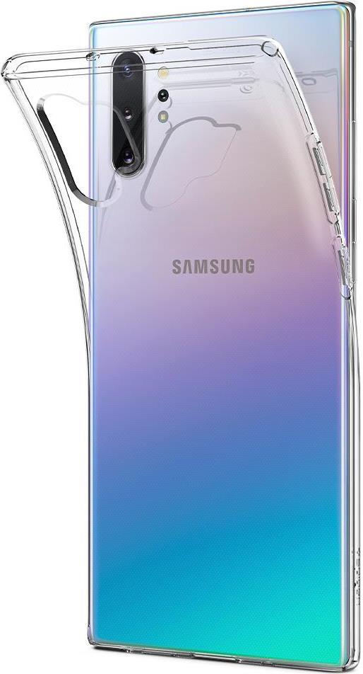 Противоударен Силиконов Калъф за Samsung Note 10 Plus, Spigen Liquid Crystal Case, Прозрачен (5)