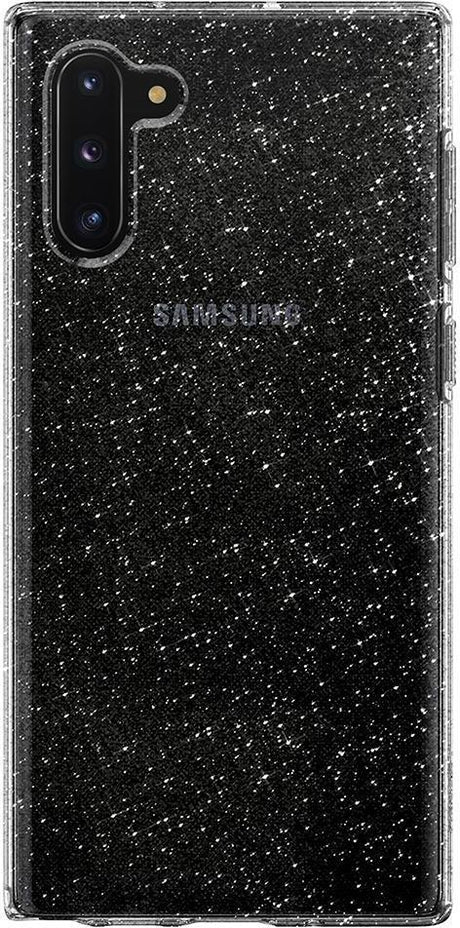 Противоударен Блестящ Калъф за Samsung Note 10, Spigen Liquid Crystal Glitter Quartz Case, Прозрачен (2)