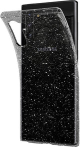 Противоударен Блестящ Калъф за Samsung Note 10, Spigen Liquid Crystal Glitter Quartz Case, Прозрачен (5)