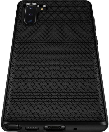 Противоударен Силиконов Калъф за Samsung Note 10, Spigen Liquid Air Case, Черен (7)