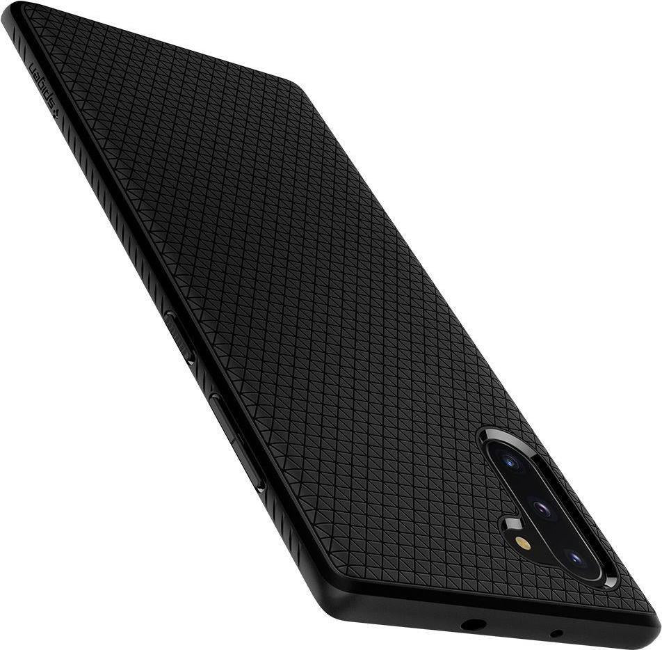 Противоударен Силиконов Калъф за Samsung Note 10, Spigen Liquid Air Case, Черен (6)