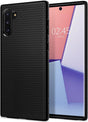 Противоударен Силиконов Калъф за Samsung Note 10, Spigen Liquid Air Case, Черен