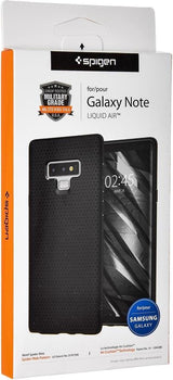 Противоударен Силиконов Калъф за Samsung Note 10, Spigen Liquid Air Case, Черен (9)