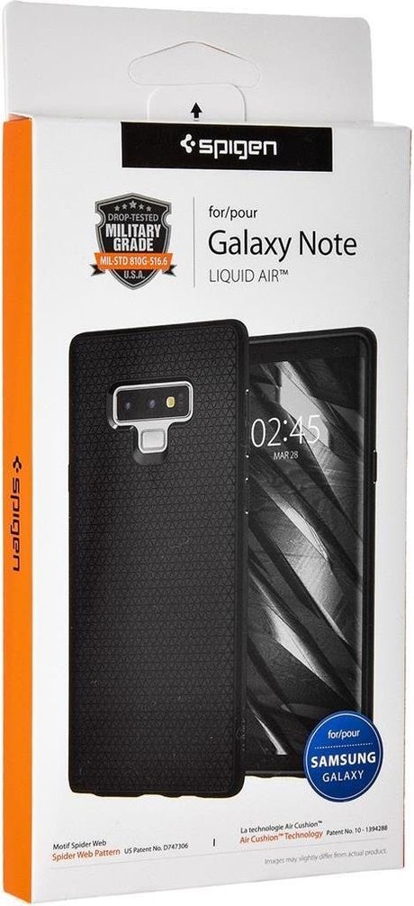 Противоударен Силиконов Калъф за Samsung Note 10, Spigen Liquid Air Case, Черен (9)