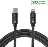 USB-C Кабел за iPhone и iPad с Бързо Зареждане, 4Smarts (Lightning) Power Delivery, Черен