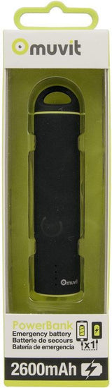 Външна Батерия, Muvit Power Bank 2600mAh, Черен (2)