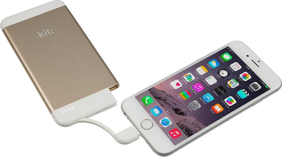 Външна Батерия за iPhone и iPad, KIT Power Bank Lightning 4100mAh, Златист (3)