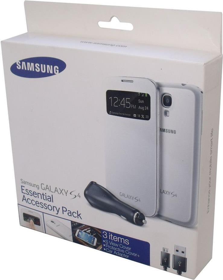 Оригинален Сет за Samsung S4 S-View Book Case & Charger ET-VI950BWE, Бял (6)