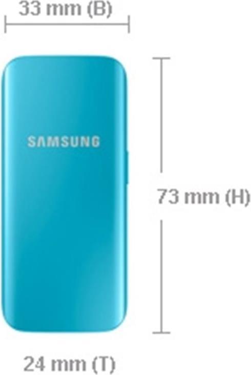 Външна Батерия Компактна, Samsung Power Bank EB-PJ200BLE 2100mAh, Син (2)