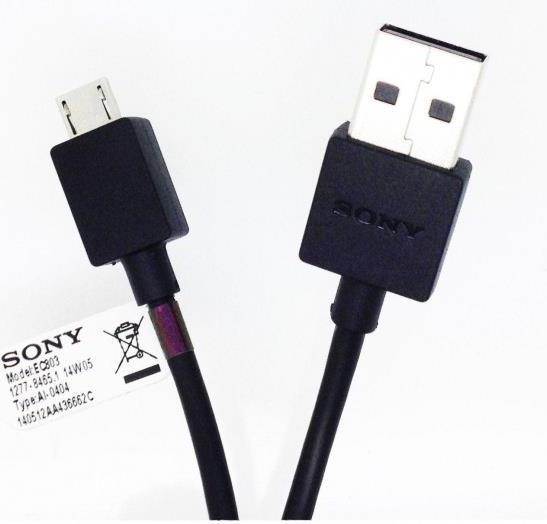 Оригинален micro-USB Кабел за Sony 1m EC803, Черен (Bulk) (2)