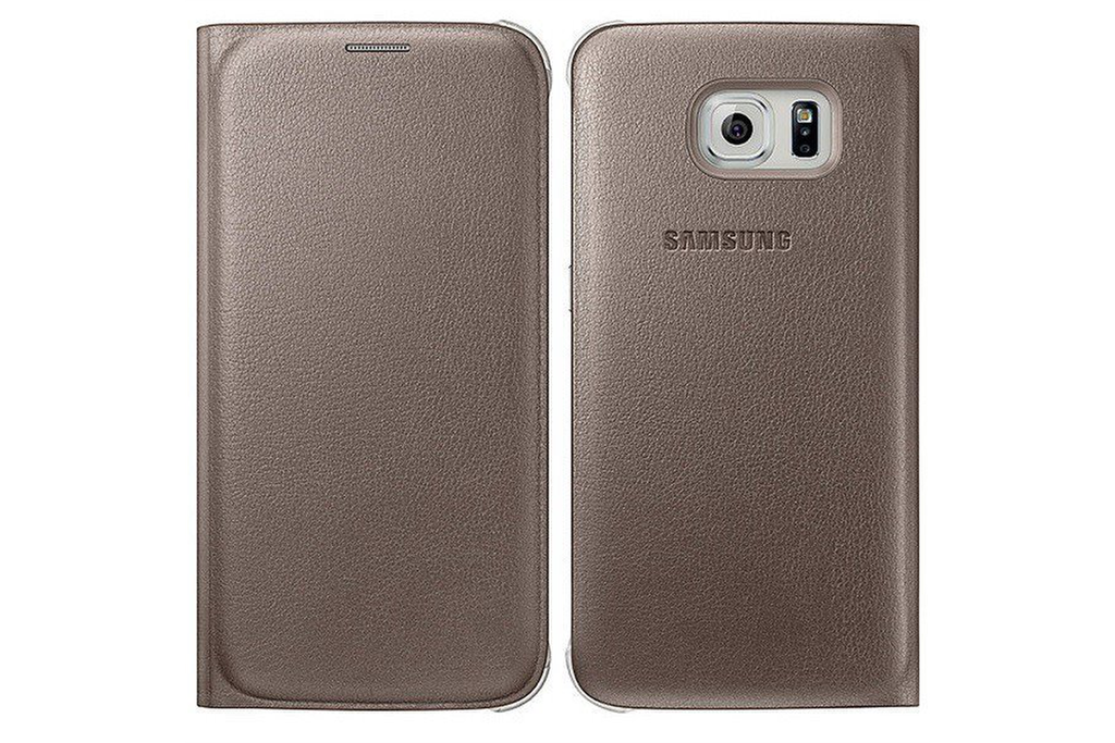 Оригинален Активен Калъф за Samsung S6 Book Case Ef-Wg920PFE, Златист (2)