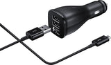 Оригинално Бързо Зарядно за Кола за Samsung S7, S6 12v Fast Charger & micro USB EP-LN920UBE New, Черен (2)
