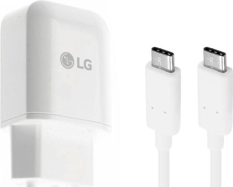 Оригинално Бързо Зарядно за LG 220v Fast Charger USB-C MCS-NO4ER, Бял (4)