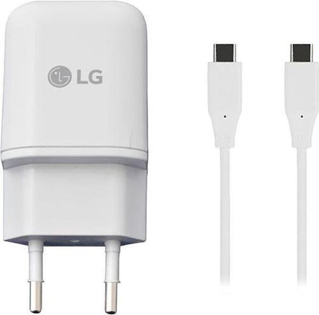 Оригинално Бързо Зарядно за LG 220v Fast Charger USB-C MCS-NO4ER, Бял (3)