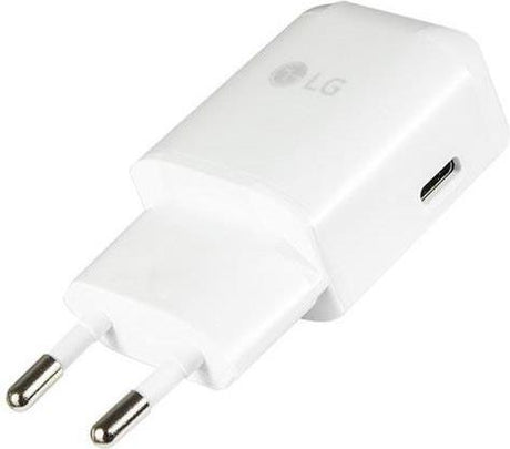 Оригинално Бързо Зарядно за LG 220v Fast Charger USB-C MCS-NO4ER, Бял
