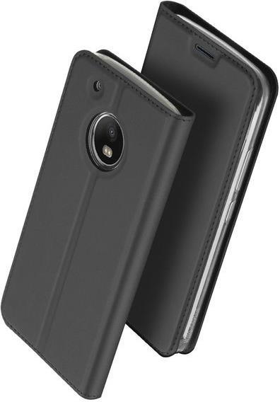 Кожен Калъф за Moto G5 Pro, Dux Ducis Skin Pro Book Case, Тъмно Сив