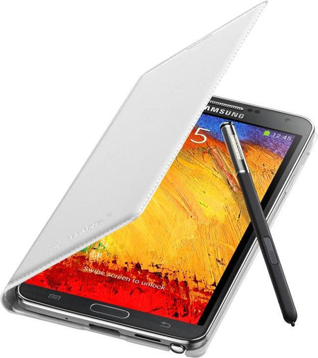 Оригинален Активен Калъф за Samsung Note 3 Book Case EF-WN900BWE, Бял (2)