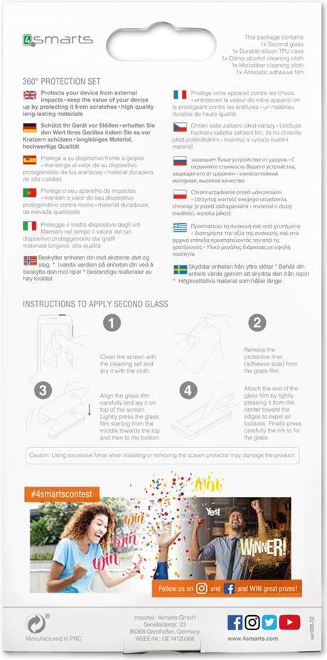 Калъф 360° за Huawei P30, 4Smarts Premium Set Case, Прозрачен (4)