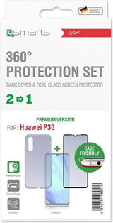 Калъф 360° за Huawei P30, 4Smarts Premium Set Case, Прозрачен