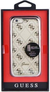 Луксозен Силиконов Калъф за iPhone 6s/6, Guess Silicone Case, Сребрист (3)