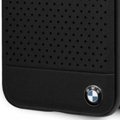 Луксозен Кожен Калъф за iPhone XS Max, BMW Leather Dot Case, Черен (3)