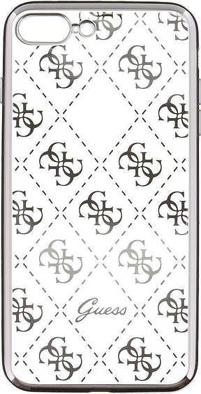 Луксозен Силиконов Калъф за iPhone 6s/6, Guess Silicone Case, Сребрист