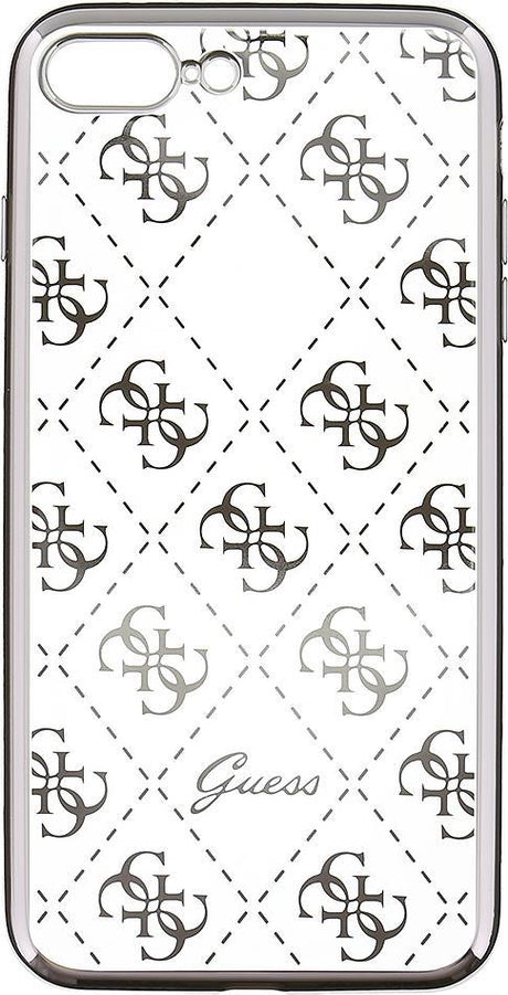 Луксозен Силиконов Калъф за iPhone 6s/6, Guess Silicone Case, Сребрист
