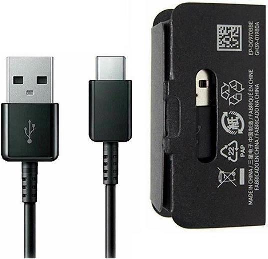 Оригинален USB-C Кабел за Samsung c Бързо Зареждане 1.5m EP-DG970BBE, Черен (Bulk)
