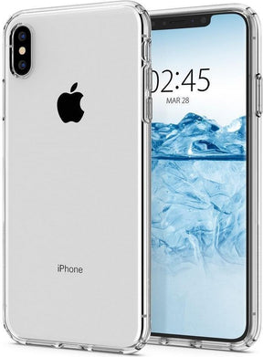 Противоударен Силиконов Калъф за iPhone XS Max, Spigen Liquid Crystal Case, Прозрачен
