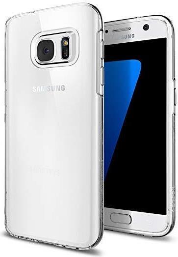 Противоударен Силиконов Калъф за Samsung S7, Spigen Liquid Crystal Case, Прозрачен