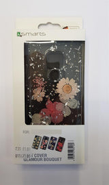 Силиконов Калъф с Цветя за iPhone XR, 4Smarts Glamour Bouquet Case, Сребро/Розов (4)