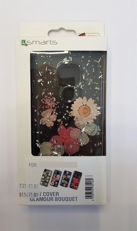 Силиконов Калъф с Цветя за iPhone XR, 4Smarts Glamour Bouquet Case, Сребро/Розов (4)