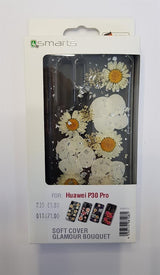Силиконов Калъф с Цветя за Huawei P30 Pro, 4Smarts Glamour Bouquet Case, Сребро/Бял (4)